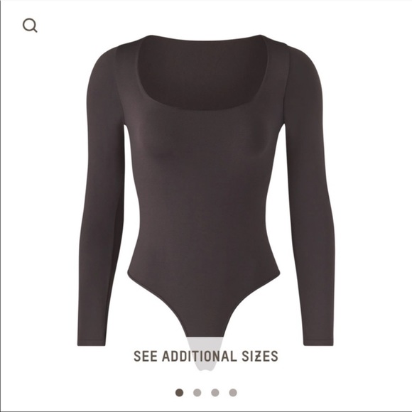 SKIMS Essential Long Sleeve Scoop Neck Bodysuit L/XL - Picture 4 of 12